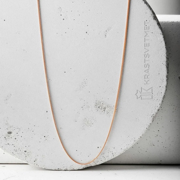 Цепь из красного золота, плетение «Гурмета»